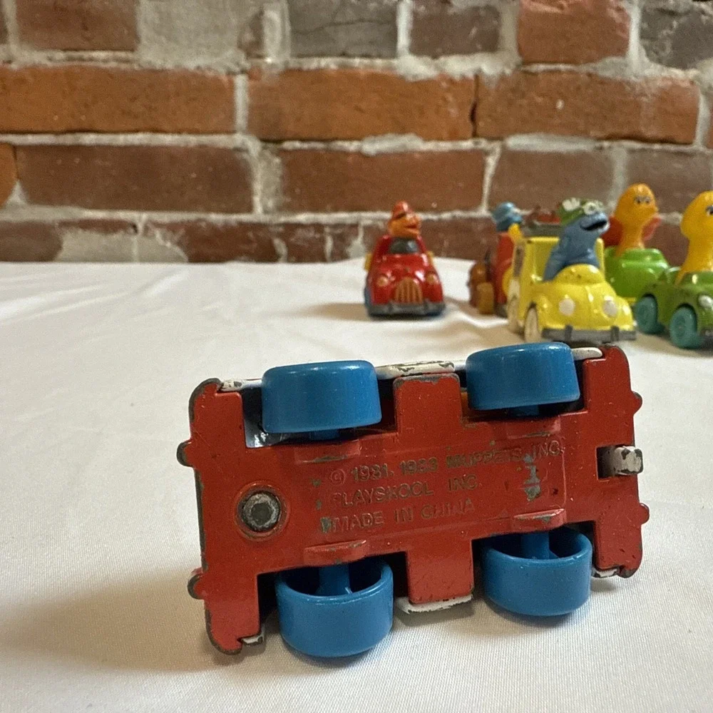 1981 SESAME STREET‎ DIE CAST CARS Big Bird Cookie Monster Playskool Muppets 12
